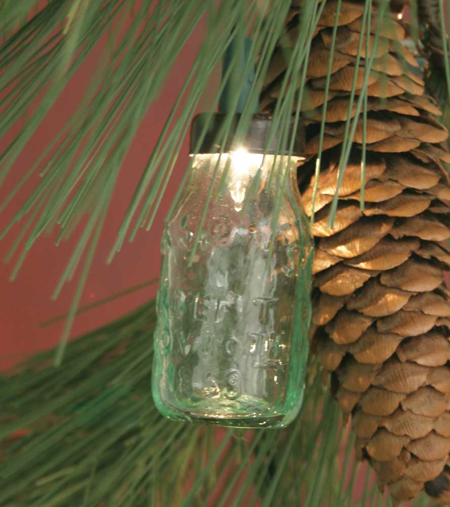 Glass Mini Mason Jar Ornament - Box of 6