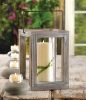 Rustic Wood Natural Candle Lantern - 9 inches