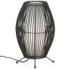 Metal and Bamboo Convex Slat Lamp