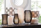 Metal and Bamboo Convex Slat Lamp