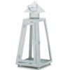 Gray Pyramid Candle Lantern - 11.5 inches