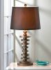 Layered Disc Wood Table Lamp