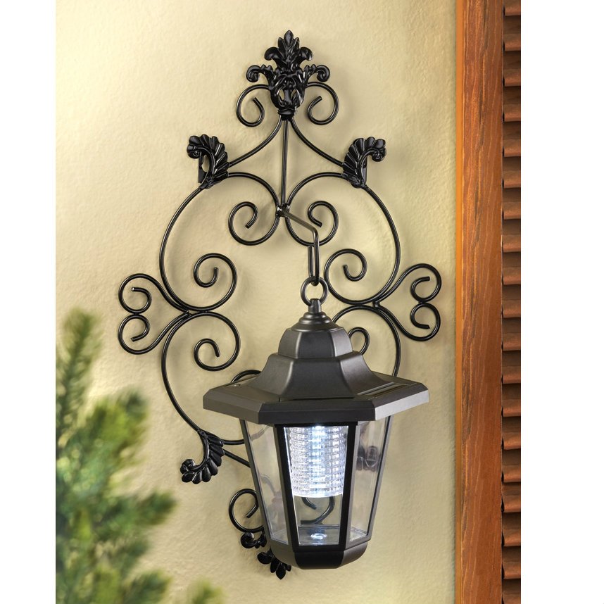 Solar-Powered Wall-Mount Garden Lantern