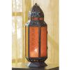 Amber Glass Moroccan Candle Lantern - 19 inches