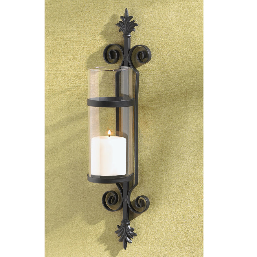 Matte Black Wall Candle Column Sconce