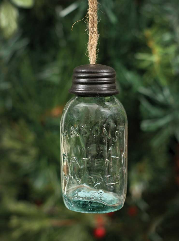 3½" Hanging Mason Jar Tree Ornament