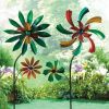 4-Foot Colorful Wildflower Garden Spinner Windmill