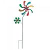 4-Foot Colorful Wildflower Garden Spinner Windmill
