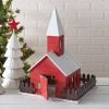 Wooden Holiday Church Lantern