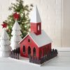 Wooden Holiday Church Lantern