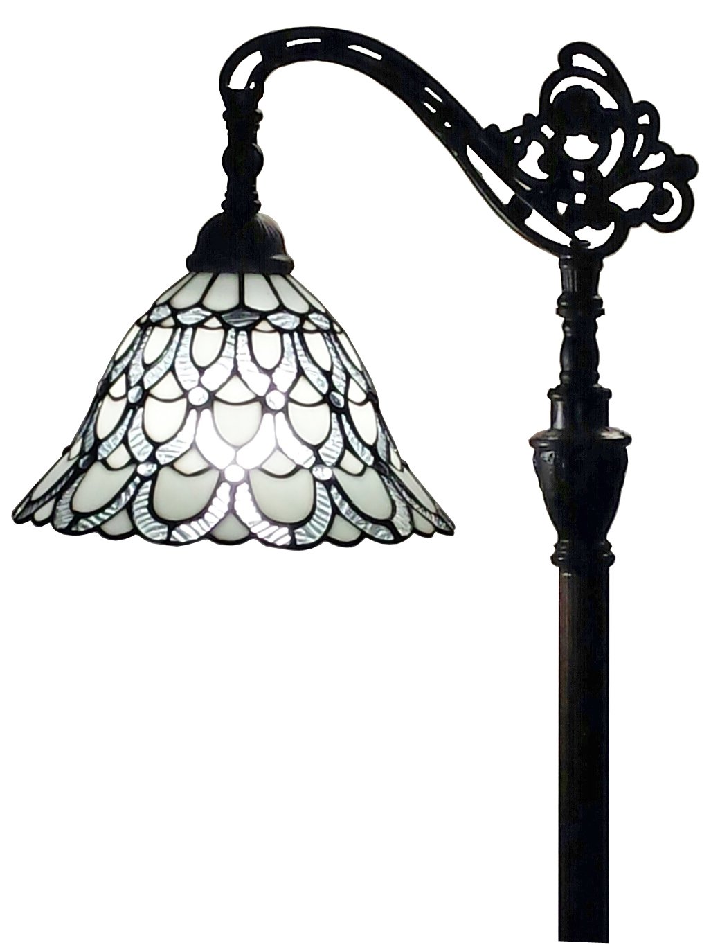 AM Tiffany Style Floor Lamp 62 In Adjustable Shade