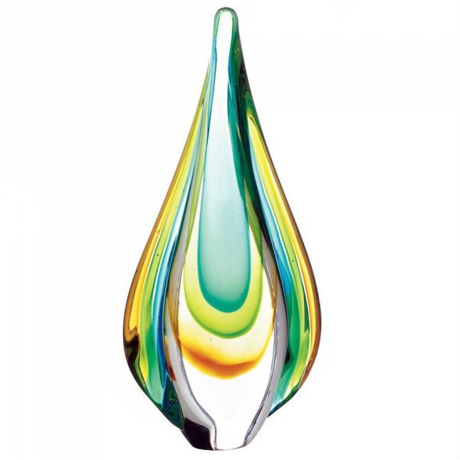 Art Glass Teardrop Sculpture