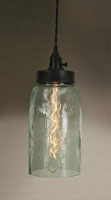 Big Mason Jar Pendant Lamp (Vintage bulb not included)