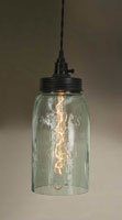 Big Mason Jar Pendant Lamp (Vintage bulb not included)