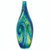 Blue Swirl Art Glass Vase