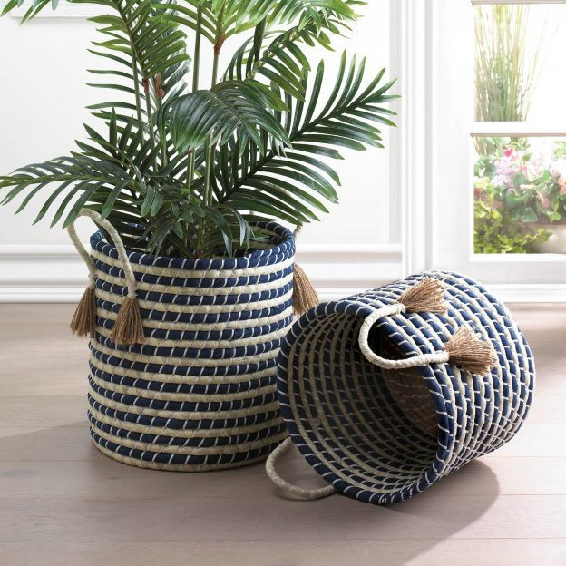 Braided Seagrass Basket Set