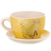 Butterfly Dolomite Tea Cup Planter - 4.5 inches