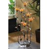 Calla Lily Candle-holder with Amber Glass