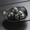 Carved Wood Bowl and Balls Set