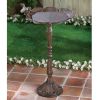 Cast Iron Flower Design Bird Bath