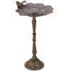 Cast Iron Flower Design Bird Bath