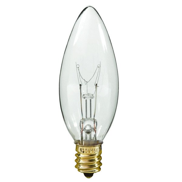 Clear 25W Torpedo Candelabra Bulb