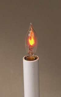 Clear 3.5W Flicker / Flame Tip Candelabra Bulb - 2 pack