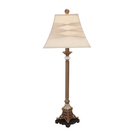 Contemporary Styled Polystone Metal Buffet Lamp