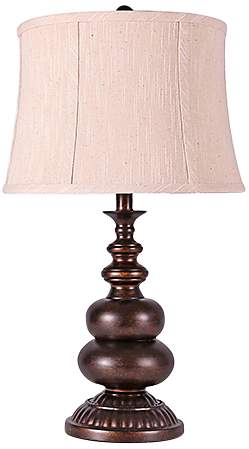 County Metal Table Lamp with Ivory Linen Shade