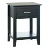 Crosstown Traditional Wood Side Table - Black