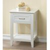 Crosstown Traditional Wood Side Table - White
