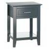 Crosstown Traditional Wood Side Table - Gray