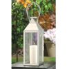 Stainless Steel Triangles Lantern - 15 inches
