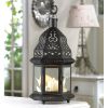 Clear Glass Moroccan Candle Lantern - 12.5 inches