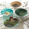 Decorative Glass Rooster Platter