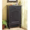 Distressed Antique-Style Black Cabinet