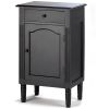 Distressed Antique-Style Black Cabinet