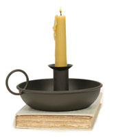 Flat Dish Candle Holder  - Rustic Brown (candles not included)