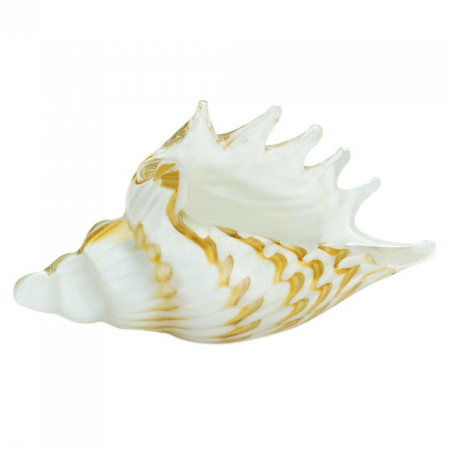 Glass Conch Shell Decor
