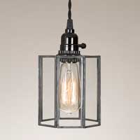 Glass Drum Pendant Lamp (40 watt vintage bulb, not included)