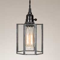 Glass Drum Pendant Lamp (40 watt vintage bulb, not included)