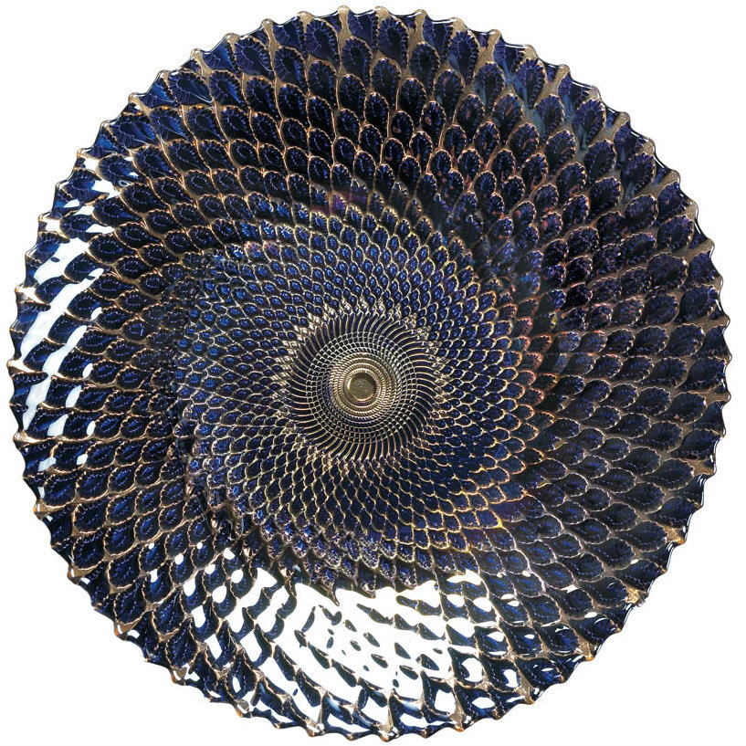 Glass Jewel-Tone Decorative Plate - 11 inches