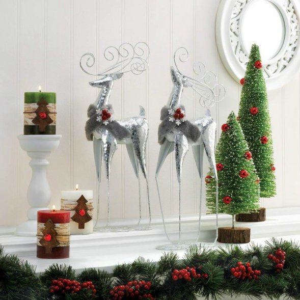 Download Glitter Christmas Tree with Red Ornaments - 17.5 inches