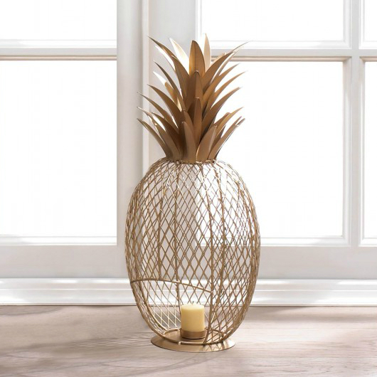Golden Pineapple Candle Holder