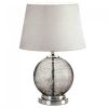 Gray Cracked-Glass Sphere Table Lamp
