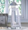 Gray Pyramid Candle Lantern - 11.5 inches