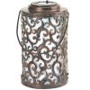 Iron Swirls Solar Lantern - 8 inches