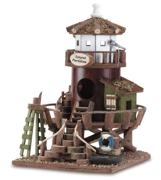 Island Paradise Lighthouse Birdhouse