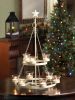 Ivory Christmas Tree Iron Candle Chandelier