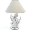 Ivory Coral Table Lamp with Fabric Shade